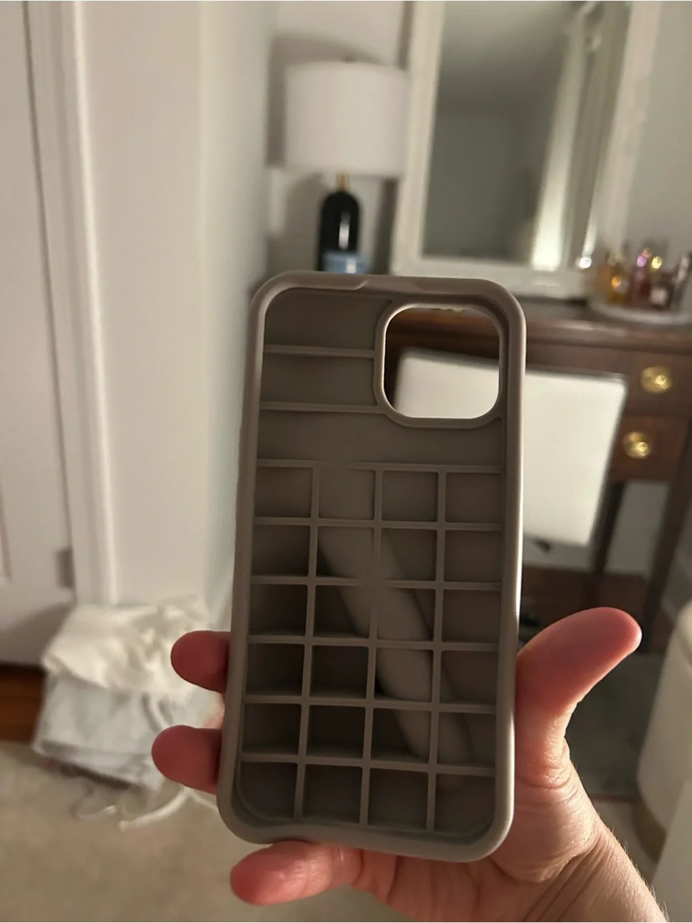 RHODE Light Gray Silicone iPhone Case with Built-In Grip Strip
